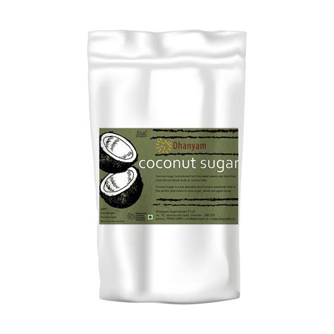Dhanyam Coconut Sugar - Organic Low Glycemic Sweetener | Non-Fructose ...