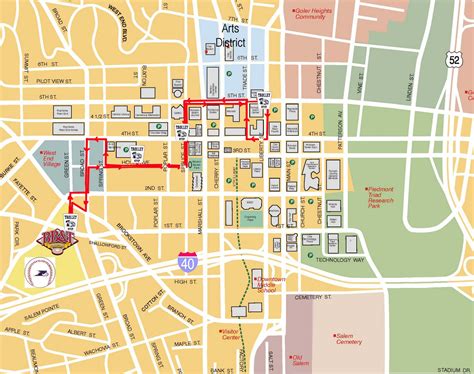 Map Of Downtown Winston Salem Nc