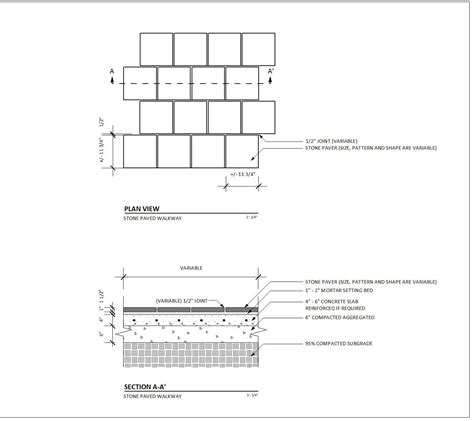 Paving Detail: Plan and Section