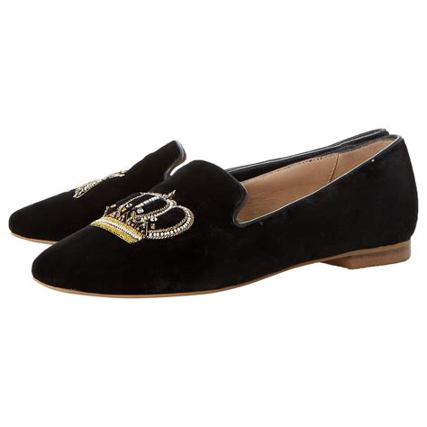 Dune Giorgette Embellished Slipper Loafers, Black