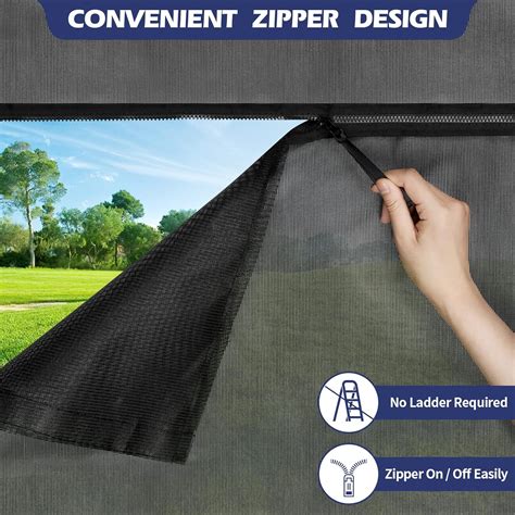 Pantalla para toldo de autocaravana con cremallera, pantalla frontal de ...