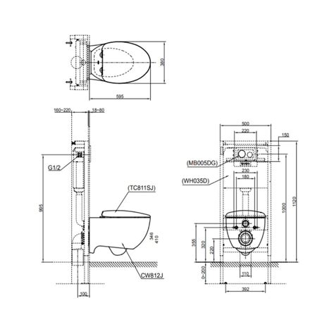 Toto Wall Hung White Closet WC Lp Wall Hung Toilet CW812JWS#W with P ...