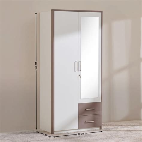 Buy Quadro 2-Door Wardrobe with Mirror - White from Home Centre at just ...