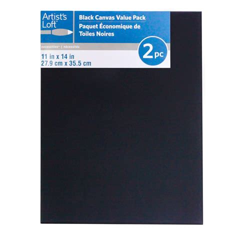 Find the 2 Pack 11" x 14" Black Value Canvas Panel, by Artist