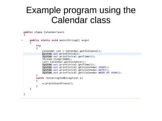 Calendar and Date Classes in Java 的图像结果