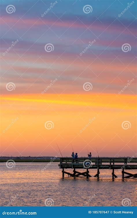 Long Island, New York - June 8, 2019 : Fishing Piers at Jones Beach ...
