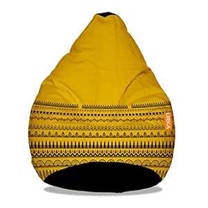 Orka Digital Printed Kids Bean Bag Filled with Beans - Yellow, Black ...