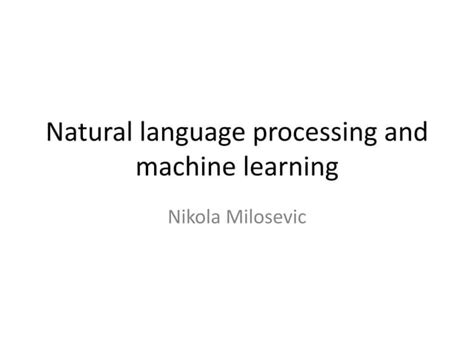 Image result for Machine Learning for Natural Language Processing