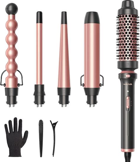 Wavytalk 5 in 1 Curling Wand Set, Multi Hair Curler Set with Thermal ...