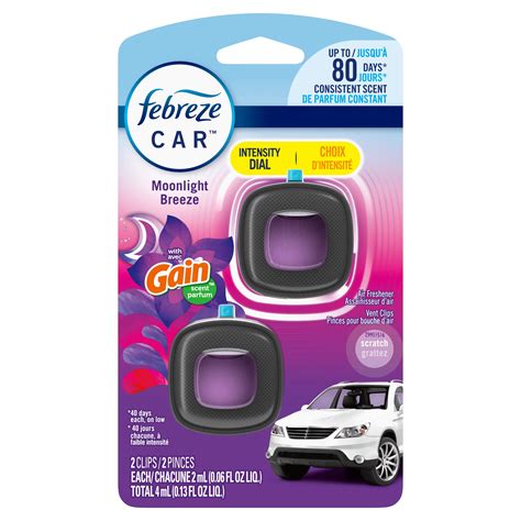 Febreze Car Vent Clip Air Fresheners - Gain Moonlight Breeze - Shop Car ...