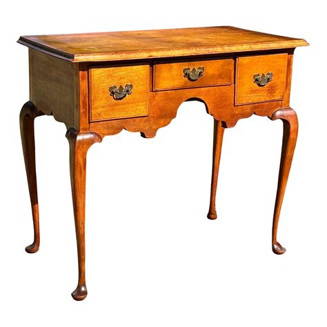 18th Century New England Queen Anne Cherry Lowboy | Chairish
