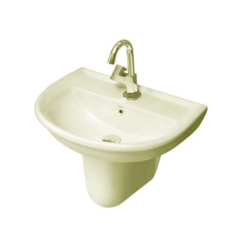 Simpolo Crystal 560x410x485mm Wash Basin with 11001 Compaq Half ...