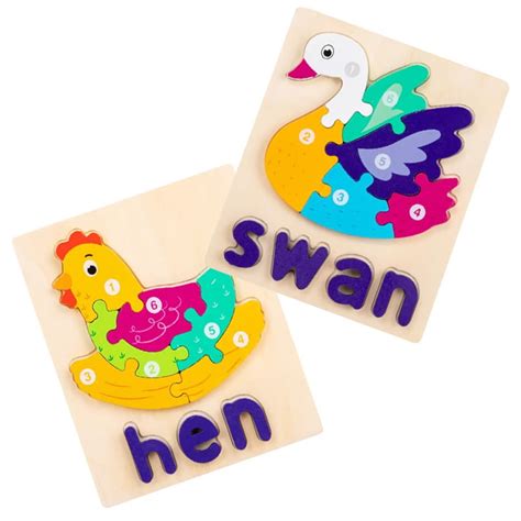 Puzzle drewniane - Kura i Łabędź - Hen & Swan | home&you