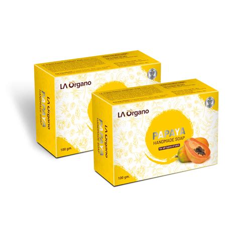 LA Organo Papaya Handmade Natural Bath Soap