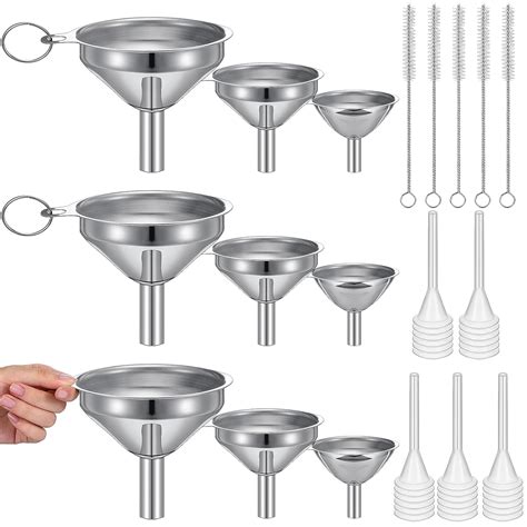 Amazon.com: Uiifan Stainless Steel Funnels, 9 Pcs Kitchen Funnels for ...
