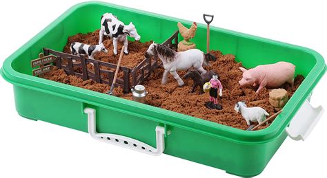 Buy Farm Sand Play Set 28 Figures- Sensory Toys for Kids with 2 lbs of ...