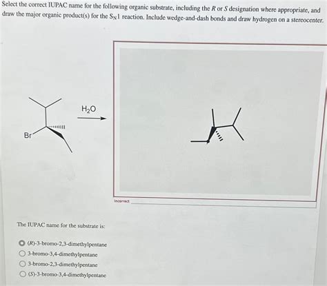Answered: Select the correct IUPAC name for the… | bartleby
