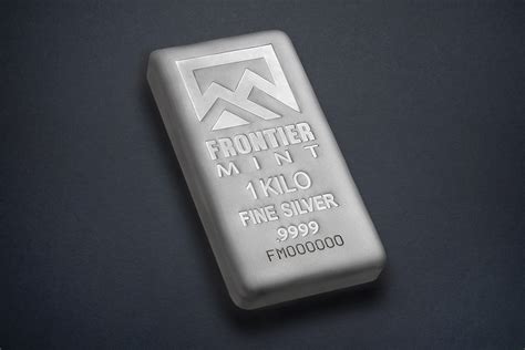 1 Kilo Silver Bars, Sandblast Finish – Frontier Mint