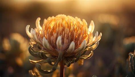 Single flower fragility showcases natural beauty pattern generated by ...