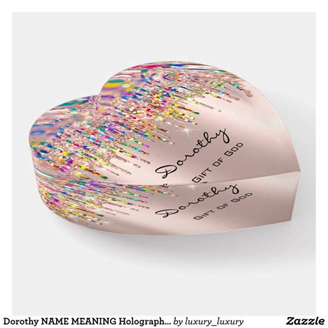 Dorothy NAME MEANING Holograph Valentine Heart Paperweight | Names with ...