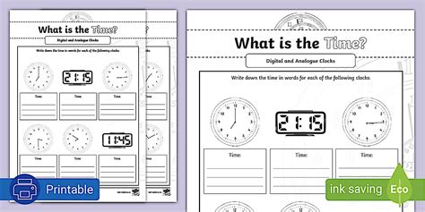 Time Worksheet 的图像结果