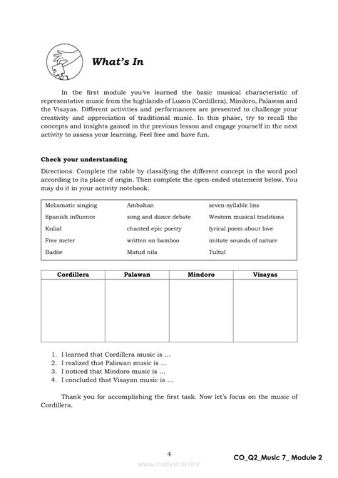 Image result for Music Grade 7 Quarter 2 Module 2 Answer Key