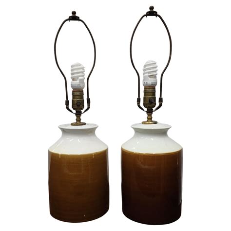 Pair of Ceramic table lamps by Alvino Bagni For Sale at 1stDibs
