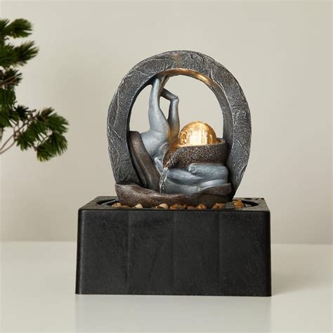 Buy Corsica Cascade Polyresin Buddha Hand Fountain - 18x18x24cm from ...