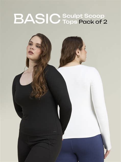 Basic Sculpt Scoop Tops - Pack of 2 – CAVA Athleisure Pvt Ltd