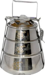 Flipkart.com | Asati enterprises 3 Layer Pyramid Tiffin Box, Stainless ...