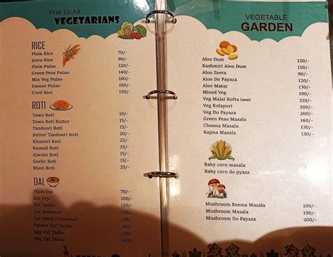 Menu at SWAD, Sahibganj