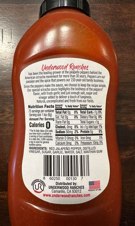 Old and New Underwood Ranch Sriracha : r/hotsauce