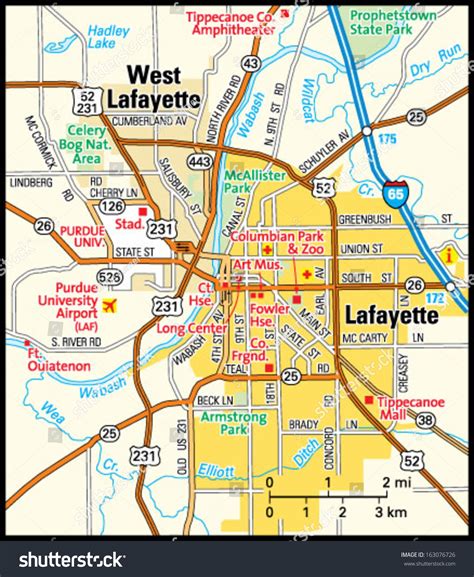 Printable Map Of Lafayette Indiana
