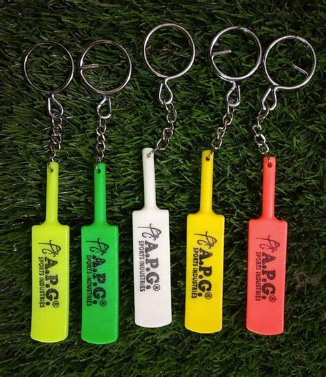 APG Miniature Cricket Bat Keychain (Pack of 5) - Multicolour : Amazon ...