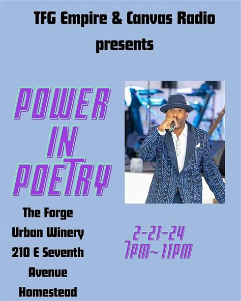 Power In Poetry Presented by TFG Empire & Canvas Radio, The Forge Urban ...