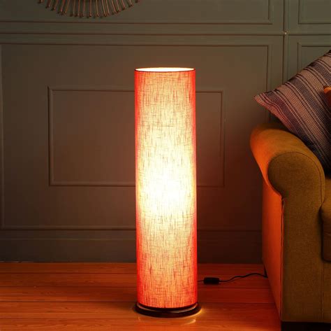 BTR CRAFTS® Cylinder Shape Wooden Base, Corner Decorative Floor lamp ...