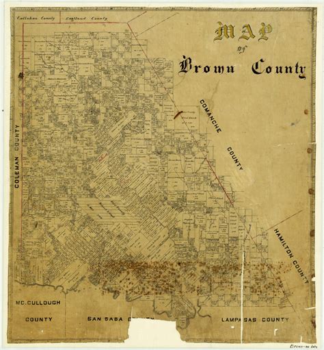 Map of Brown County | Legacy of Texas