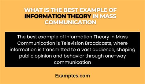 29+ Information Theory in Mass Communication Examples