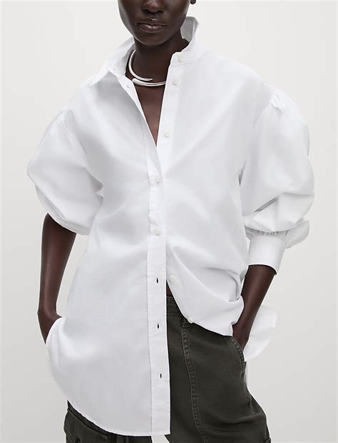 Buy Pure Cotton Oversized Shirt at Marks & Spencer