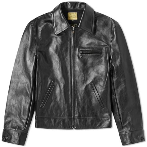 The Real McCoy's 30s Leather Sports Jacket Black | END. (US)