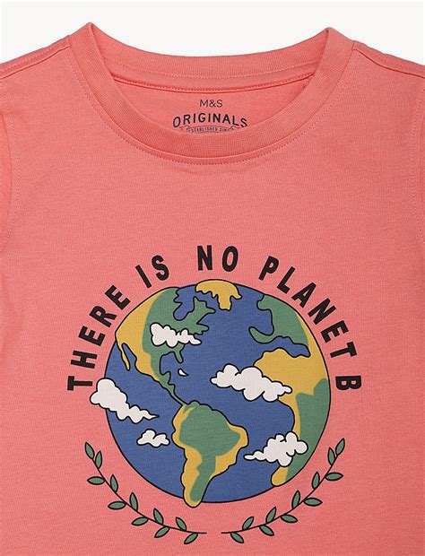 Buy Pure Cotton Printed Round Neck T-Shirt at Marks & Spencer