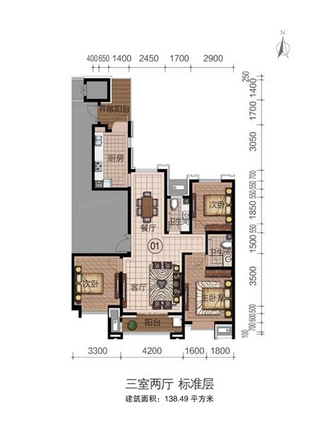 混搭风格三居室137.3平米17万-龙溪城装修案例-石家庄房天下家居装修网