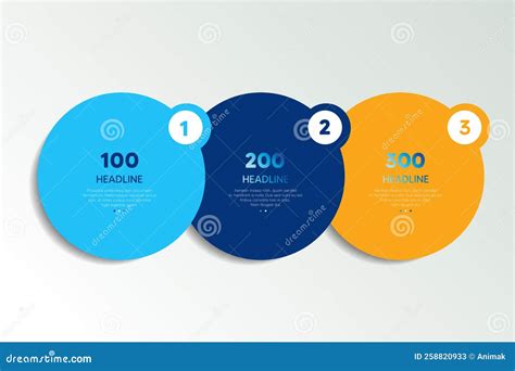 Circle First, Second and Third Diagram, Scheme, Chart. 3 Template for Presentation Stock Vector ...