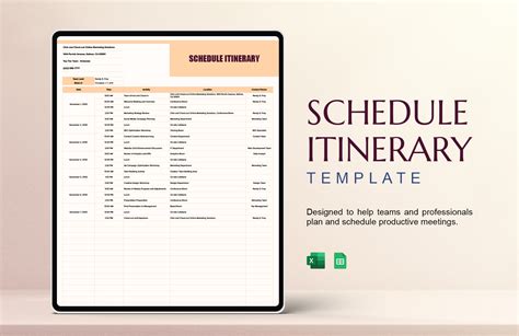 Conference Itinerary Template in Word, PDF, Google Docs - Download ...
