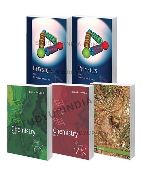 NCERT textbooks for Class XI Physics I & II, Chemistry I & II and ...