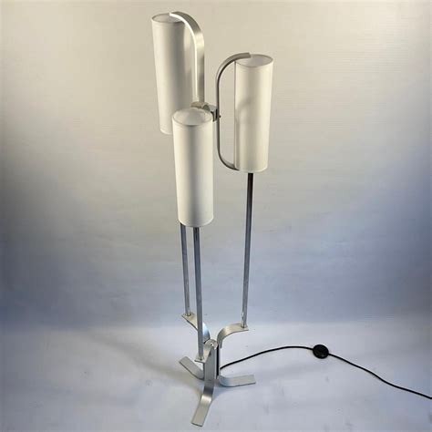 1970s Floor Lamp with Four Parchment Lampshades For Sale at 1stDibs