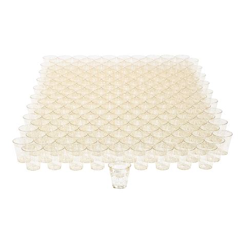 Gold Glitter Plastic Shot Glasses Bulk 200 Ct - Walmart.com