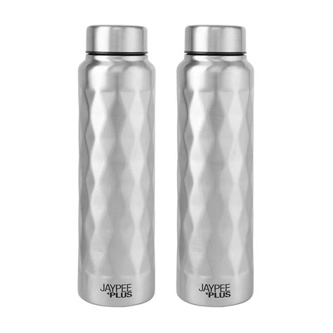 Jaypee Plus Diamond Stainless Steel Water Bottle,Set of 2, 1000 ml ...