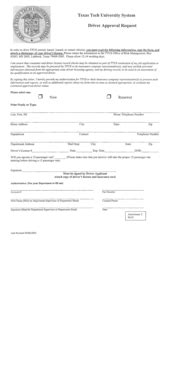 Fillable Online ttuhsc Motor Vehicle Record (MVR) - ttuhsc Fax Email ...