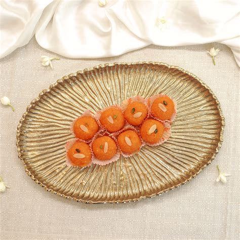 Aluminium Casted Sunburst Tray, Gold – Behoma